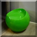 F49. Bright green modernist fiberglass stool. 